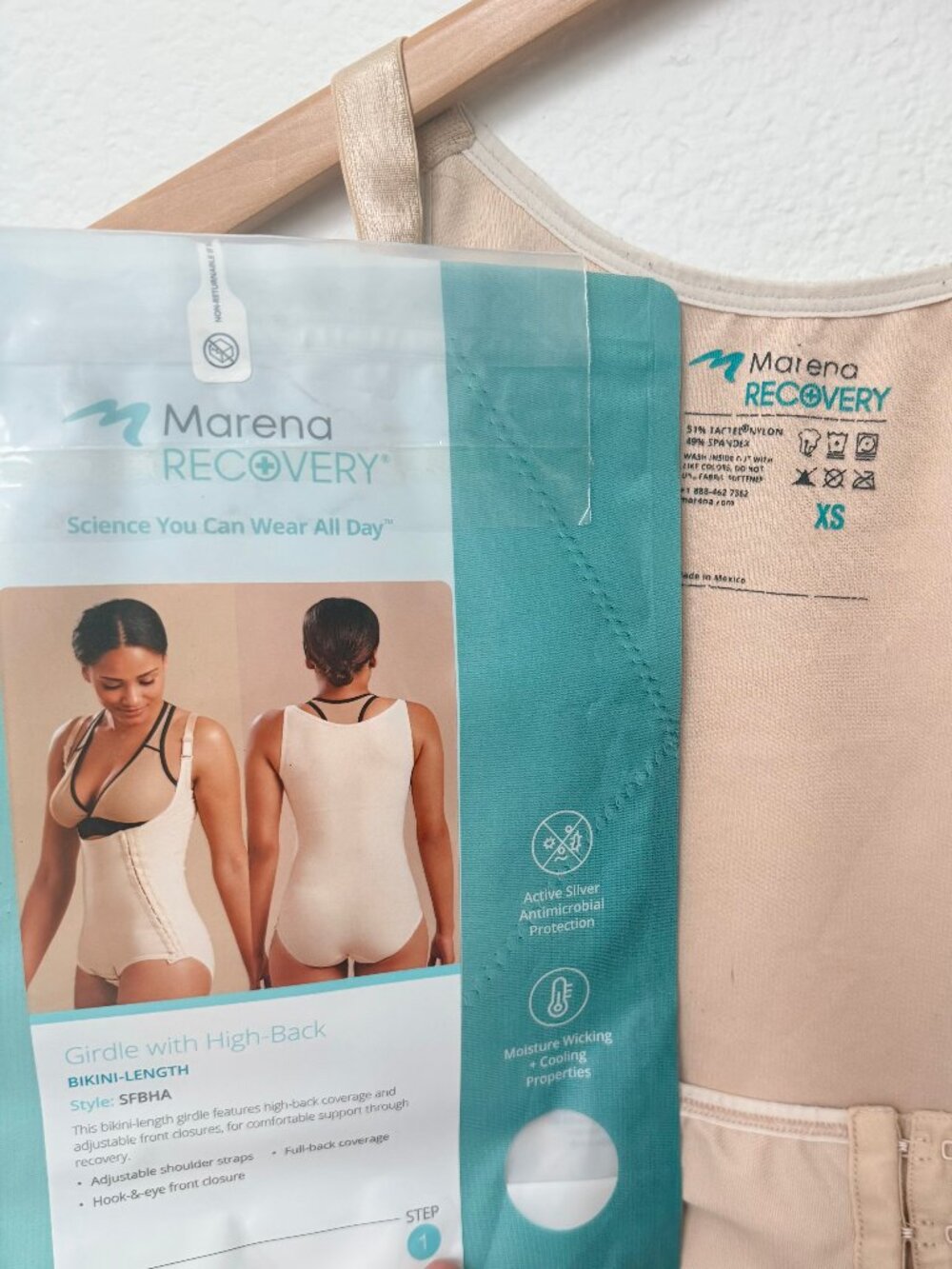 MARENA SFBHA Recovery Panty-Length Post-surgical Compression Girdle, High-Back